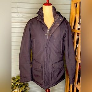 Men’s Hackett London Down Parka with Hidden Hood Navy Size Small